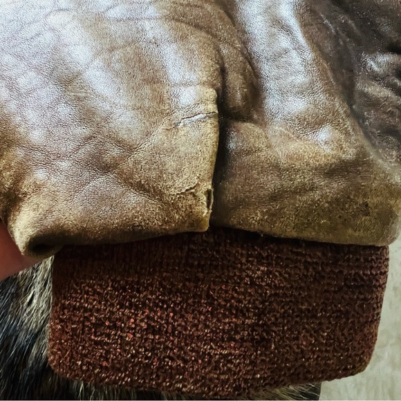 Rare Authentic Vintage Raccoon Fur Leather Bomber Made in the USA - Picture 11 of 15